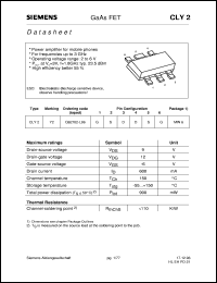 CLY2 Datasheet