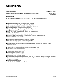 SAB83C166-5M Datasheet