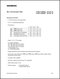 HYB5116400BJ-60 Datasheet