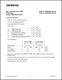 HYB3117805BJ-50 Datasheet