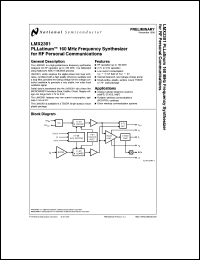 LMX2337M Datasheet
