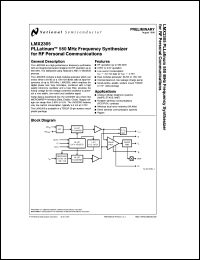 LMX2305WG-MLS Datasheet