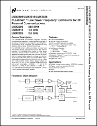 LMX2316MWC Datasheet