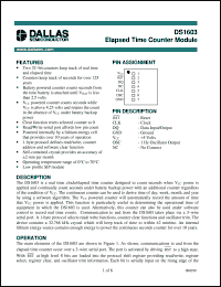 DS1603 Datasheet