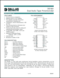 DS1801S/T&R Datasheet