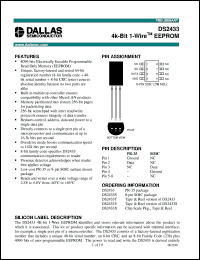 DS2433S/T&R Datasheet