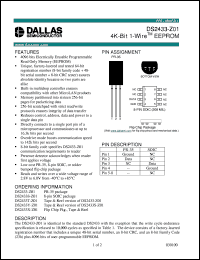 DS2433/T&R Datasheet