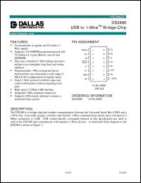 DS2490S/T&R Datasheet