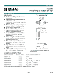 DS2890 Datasheet