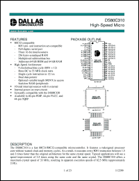 DS80C310-ECG Datasheet