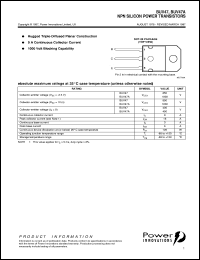 BUV48AFI Datasheet