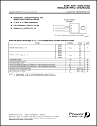 BD899 Datasheet