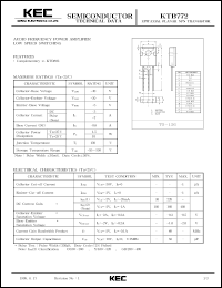 KTB772 Datasheet