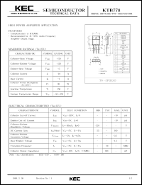 KTB778 Datasheet