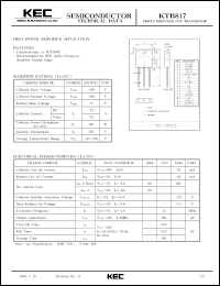 KTB817 Datasheet